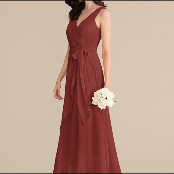 JJs House Dresses Jjs House Aline Vneck Asymmetrical Chiffon